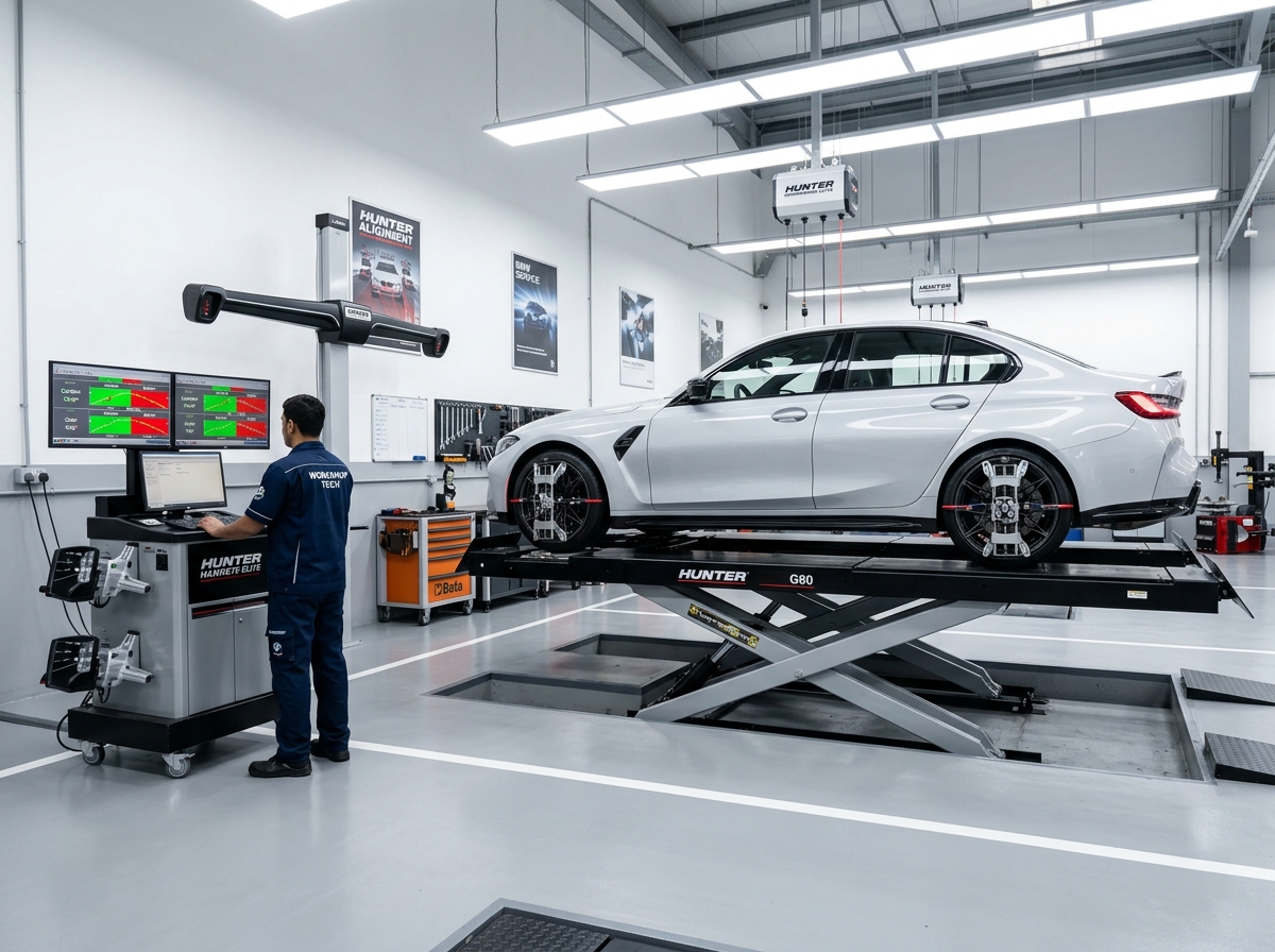 Computerized 3D Laser Wheel Alignment Bay